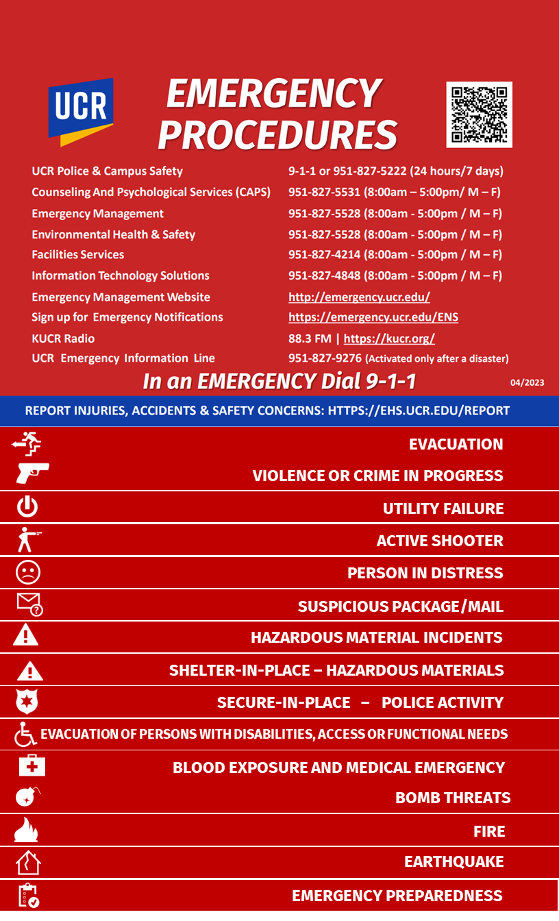 image of the Emergency Procedures