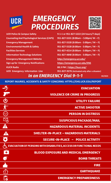 image of the Emergency Procedures